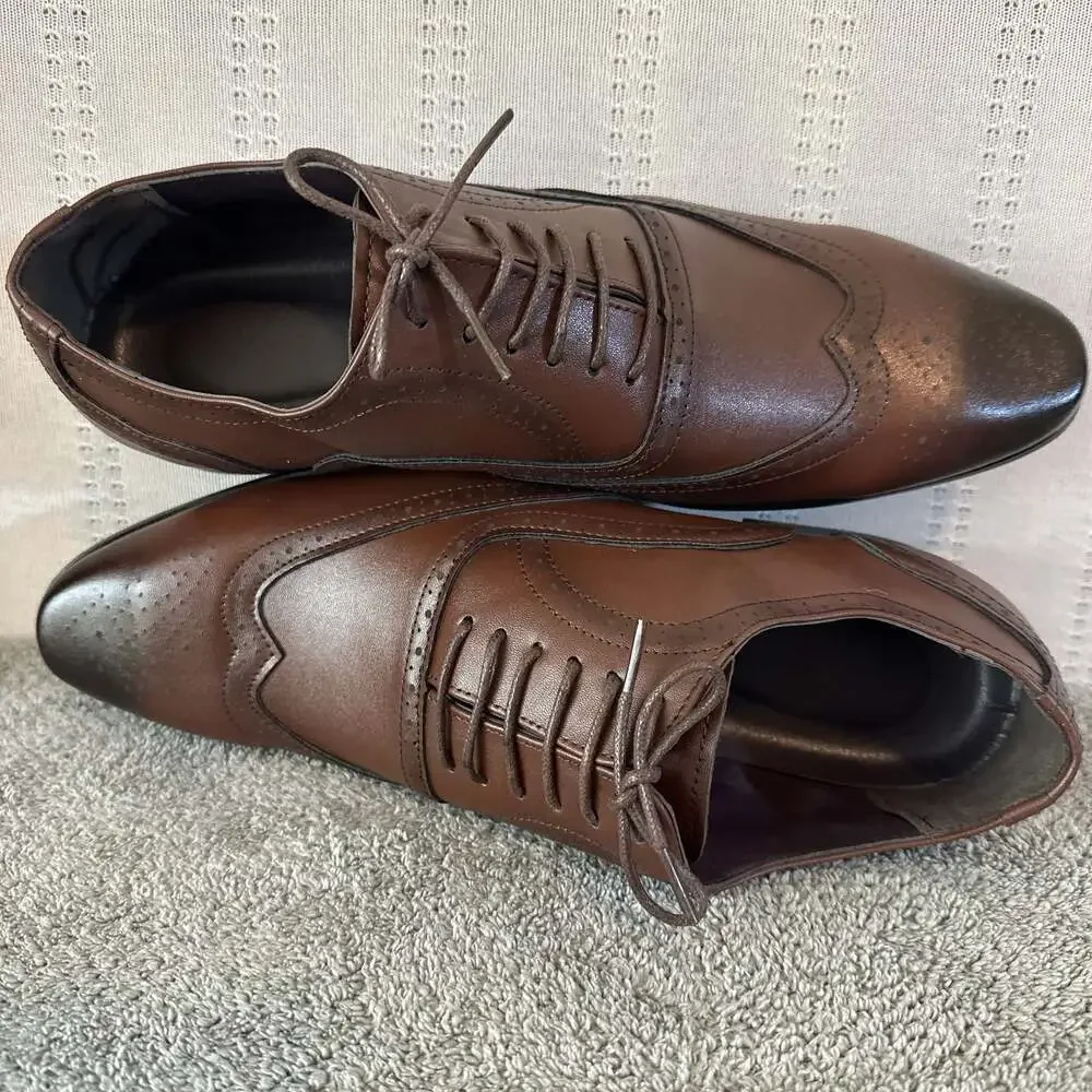 LOUIS STITCH Men's Formal Lace-up Oxford Shoes